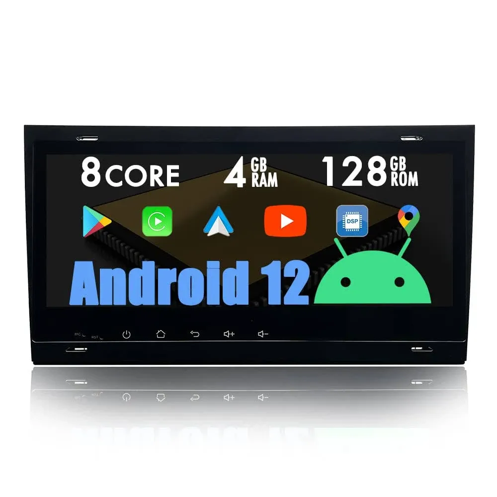 Android 12 Car Stereo CarPlay GPS for Audi A4 S4 Audi B6B7 RS4 B7 Seat Exeo,Android Auto Navigation Car Radio 8.8" IPS Touch Screen,Octa Core 4G+128G,DSP/BT/WiFi/Fastboot/SWC/MAP