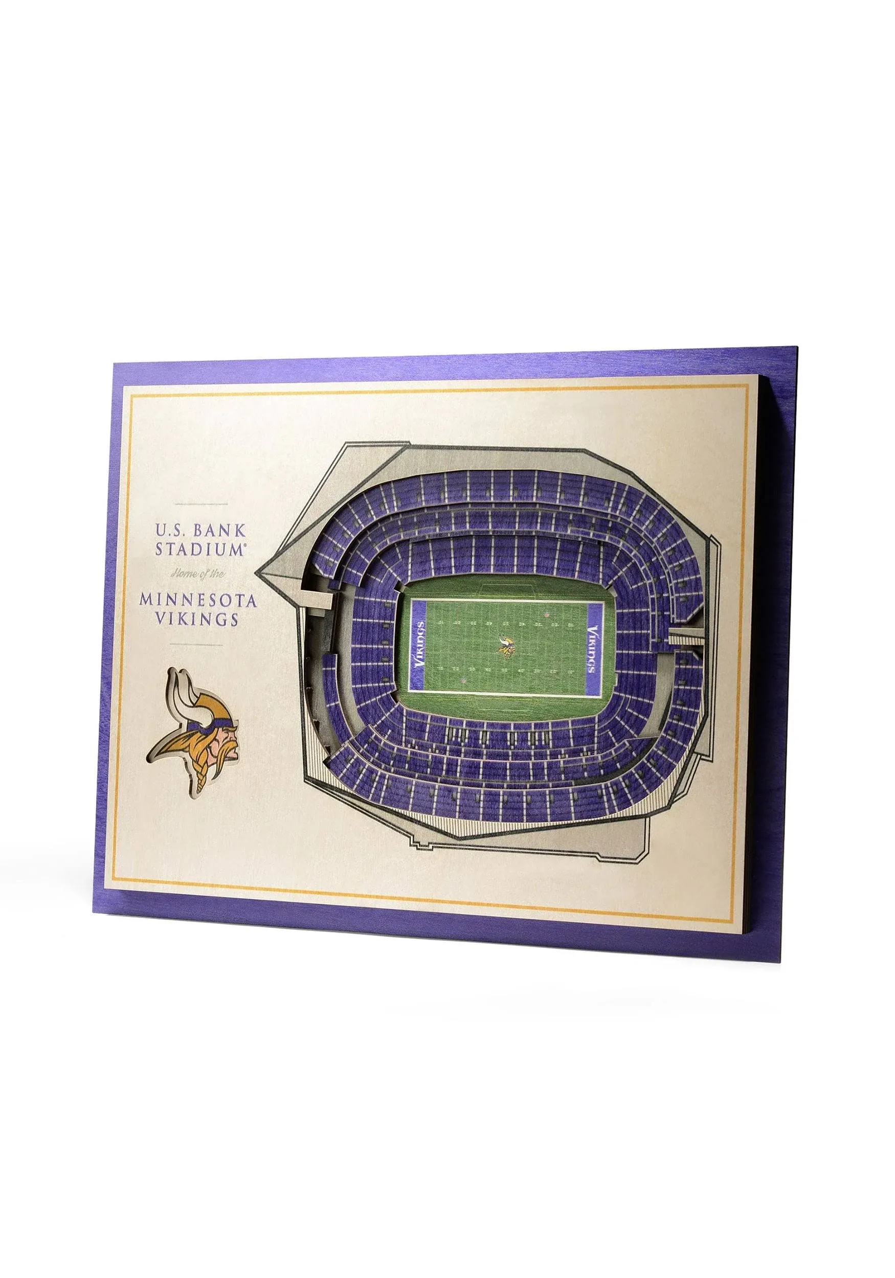 NFL Minnesota Vikings 5 Layer Stadiumviews 3D Wall Art - Contemporary - Wall Accents - by StadiumView Products | Houzz