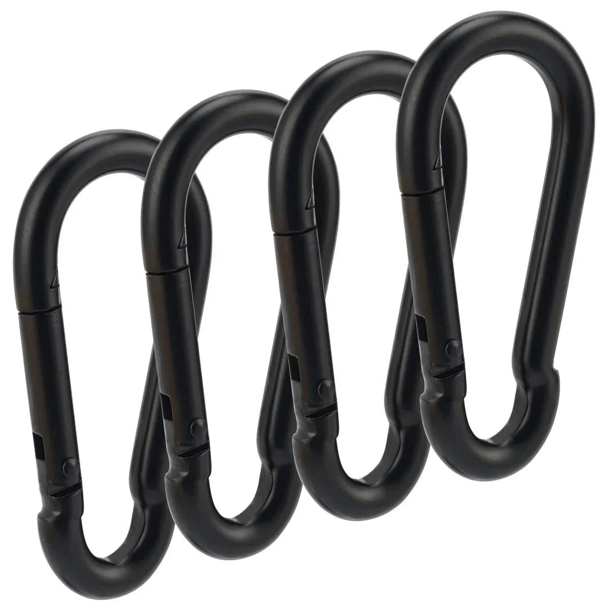 OWAYOTO Carabiner 3 Inch Black Spring Snap Hook Steel Clip Link Buckle...