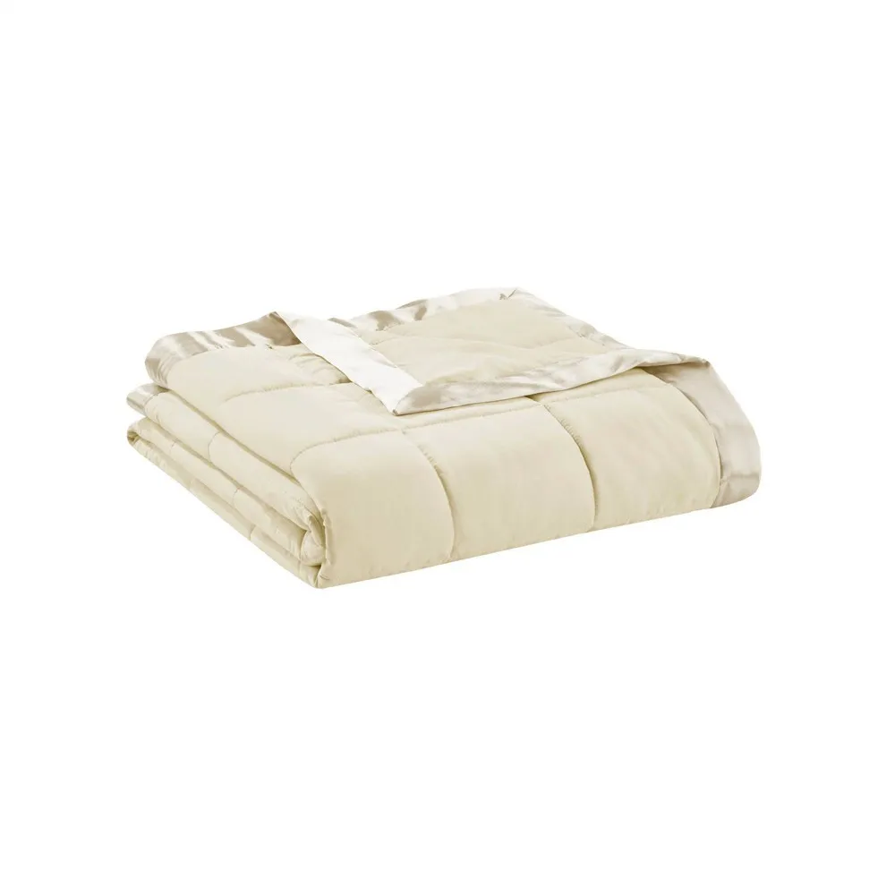 Madison Park Full/Queen Windom Microfiber Down Alternative Blanket | Ivory