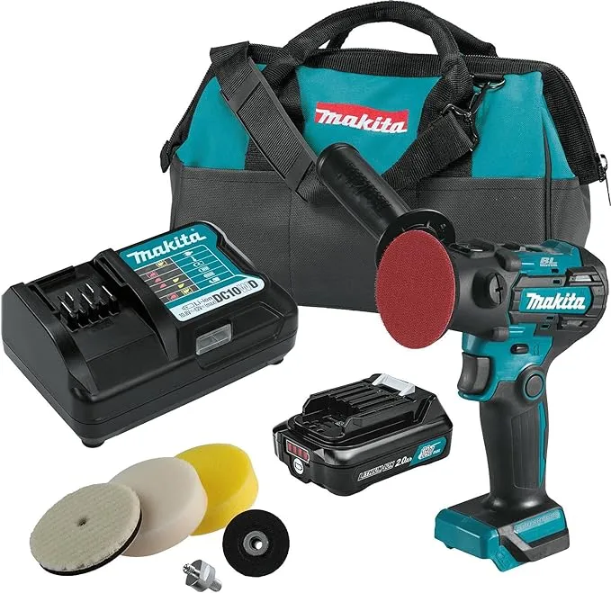 Makita VP01R1 12V Max CXT Lithium‐Ion Brushless 3" Polisher / 2" Sander Kit (2.0Ah)