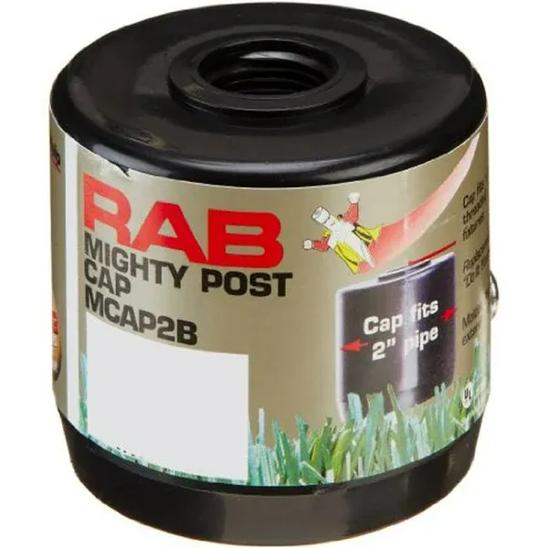 RAB MCAP2B - Mighty Cap 2" Fits 2 3/8"OD Pipe Black