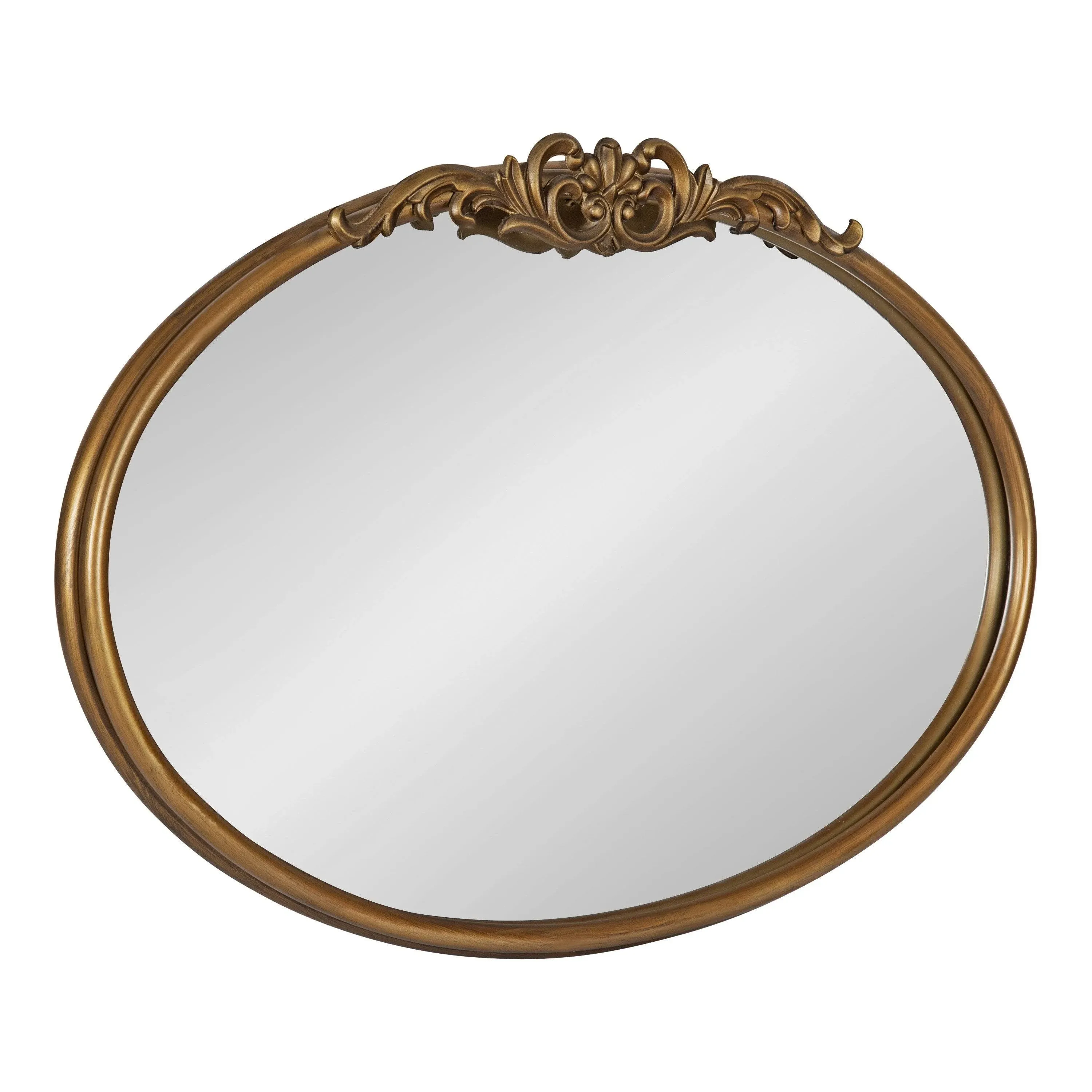 Kate and Laurel Arendahl Glam Ornate Mirror, 27 x 18.75, Gold, Traditional Baroque Inspired Wall Decor