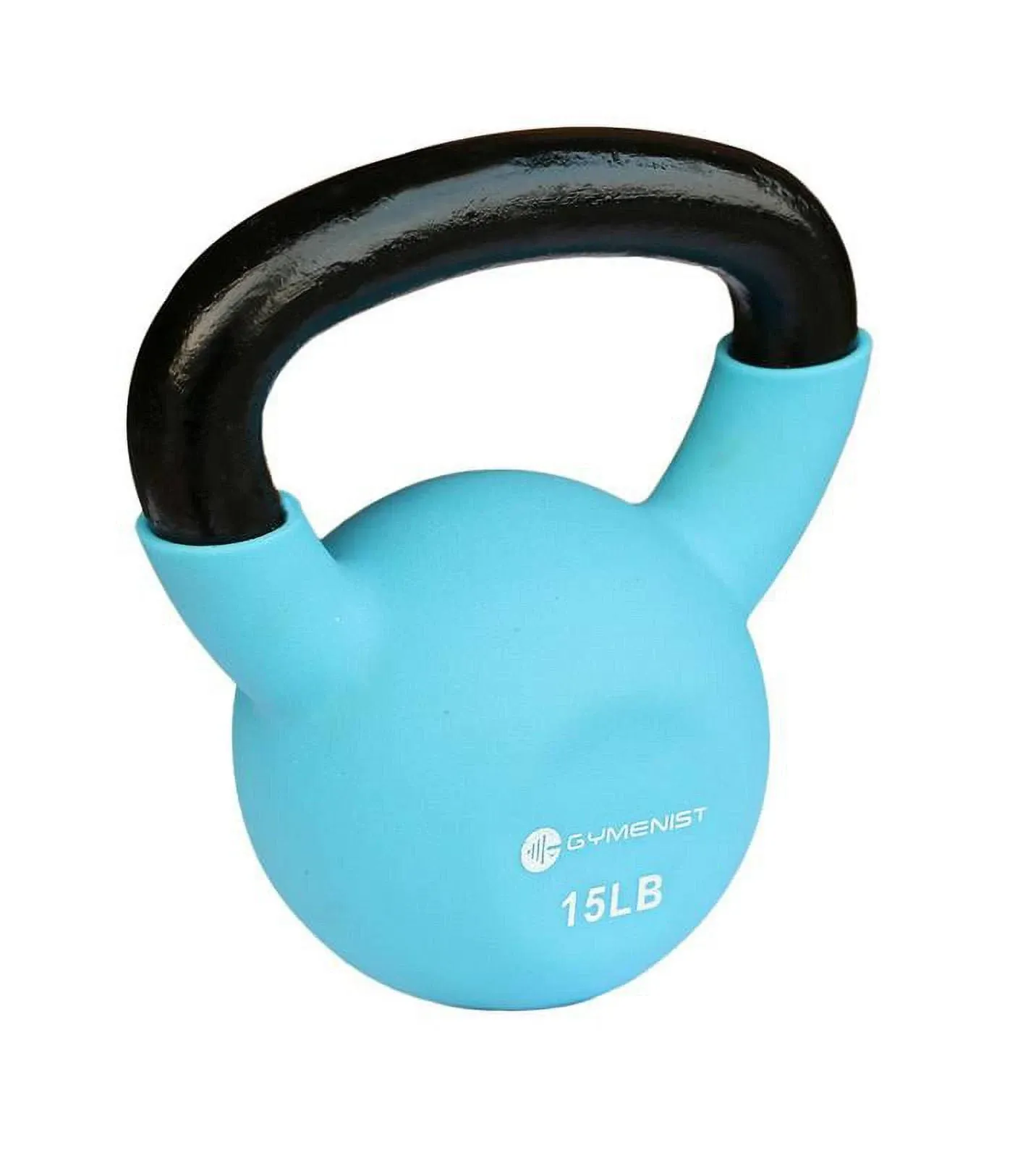 Gymenist Kettlebell Fitness Iron Weights with Neoprene Coating Around The Bottom ...