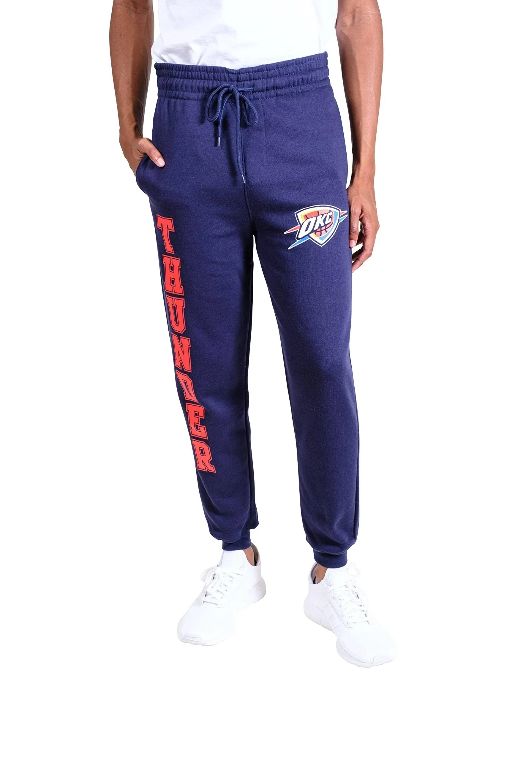 Ultra Game NBA Oklahoma City Thunder Mens Basic Soft Terry Jogger Pants, Team