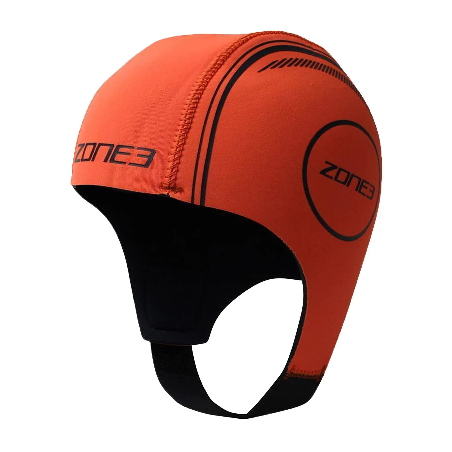 ZONE3 Neoprene Swimming Cap, Swim Cap, Adult Unisex Orange, XS