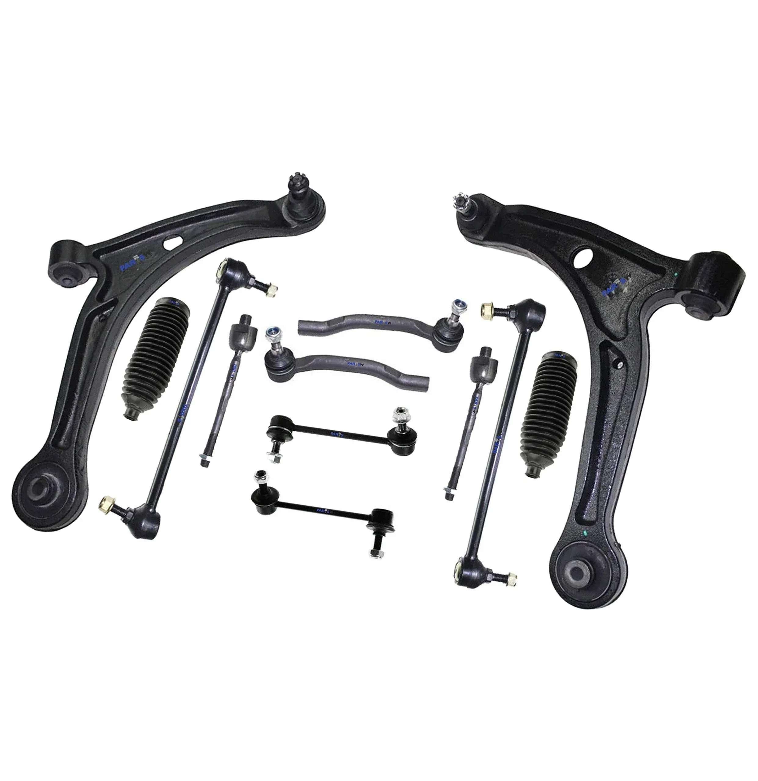 12 Pc Suspension Kit for Acura MDX Honda Pilot Control Arms Tie Rods Sway Bar