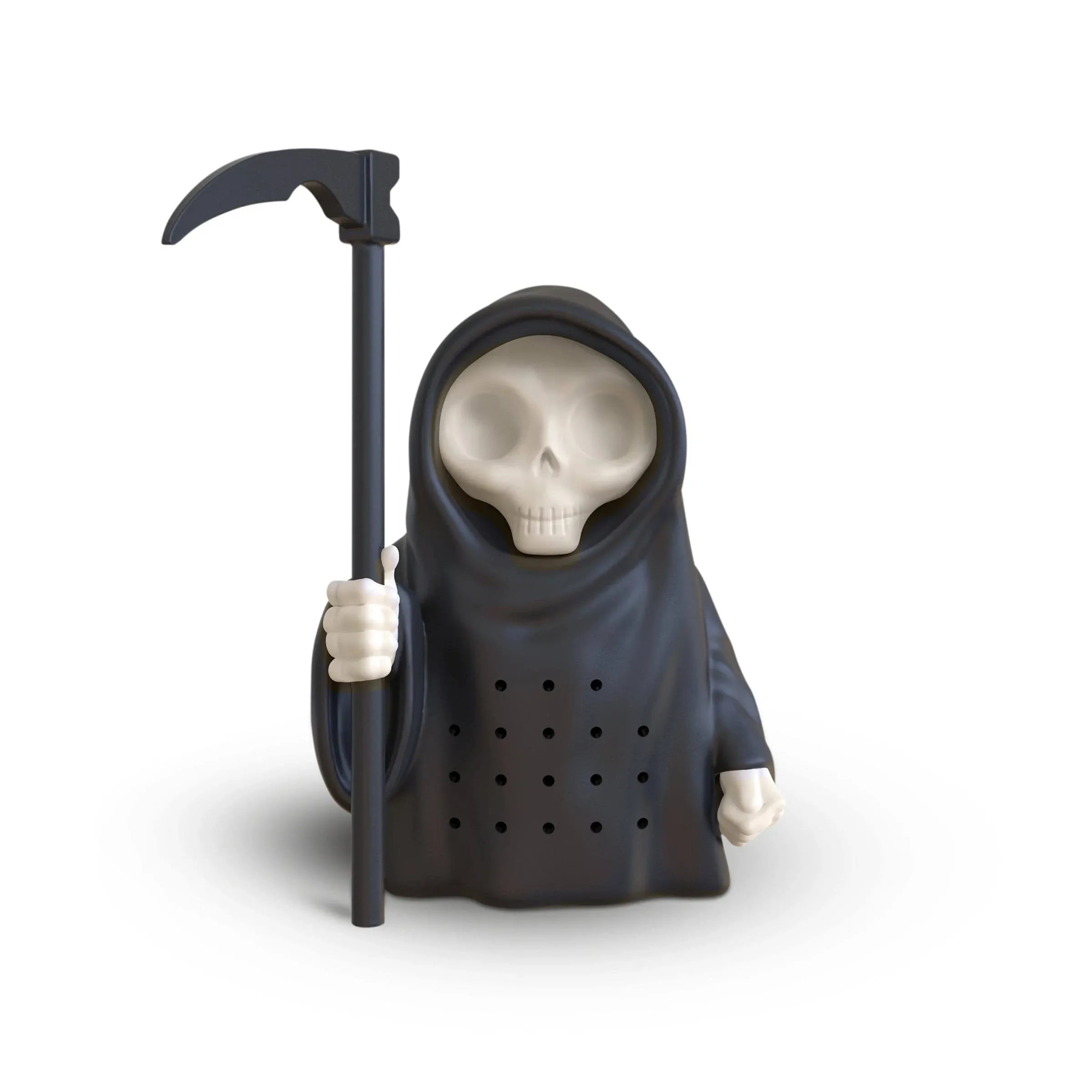 Fred, GRIM STEEPER, infusor de té de silicona reutilizable Grim Reaper, negro, regalo divertido para los amantes del té, dispositivo de cocina inteligente