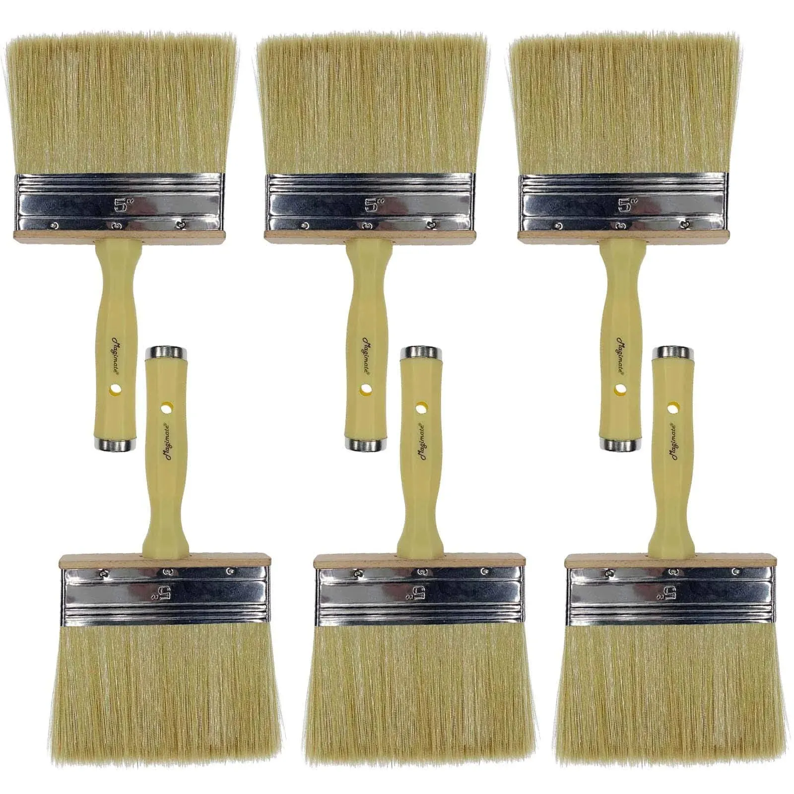 Deck Brush for Applying Stain, 5-Inch Paint Brush, Medium Size for walls fence