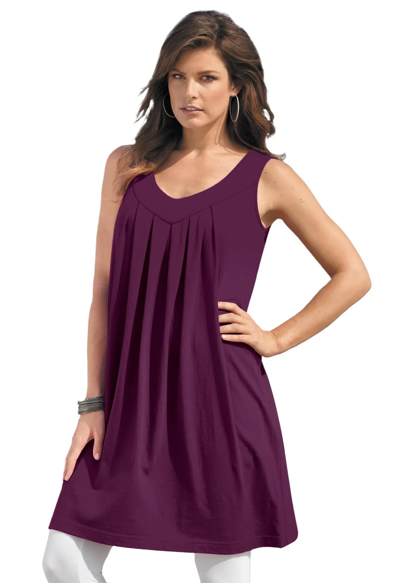 Roaman&#039;s Women&#039;s Plus Size Swing Ultimate Tunic Tank