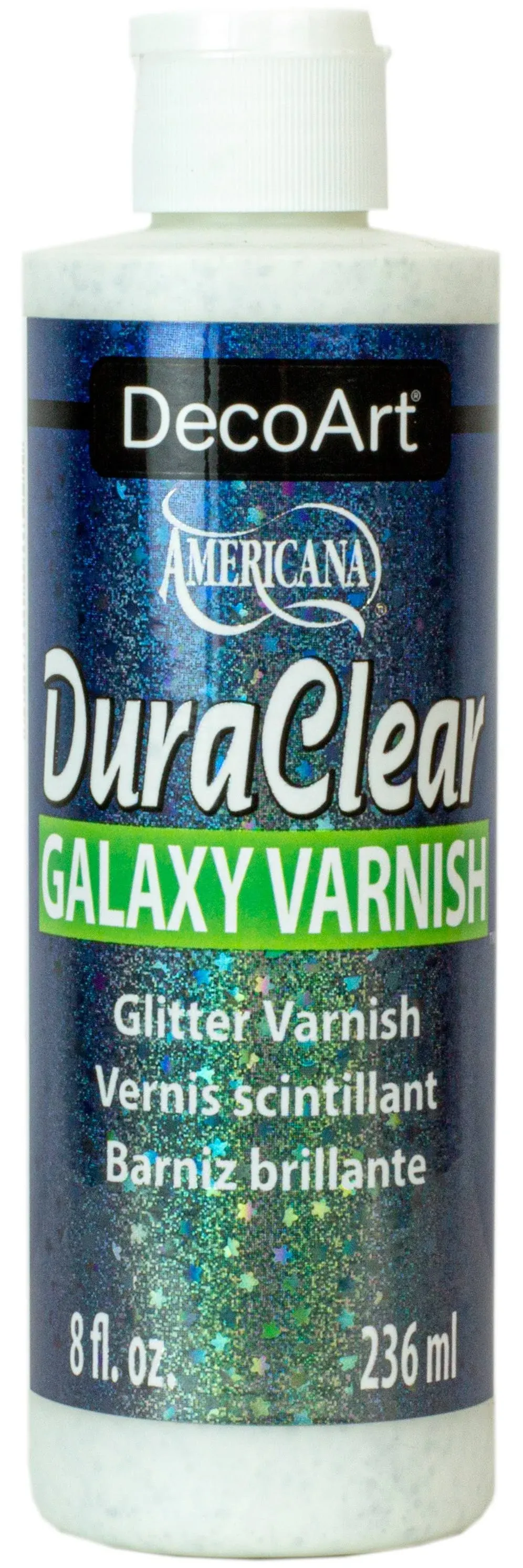 DecoArt DuraClear Galaxy Varnish 8oz-Glitter