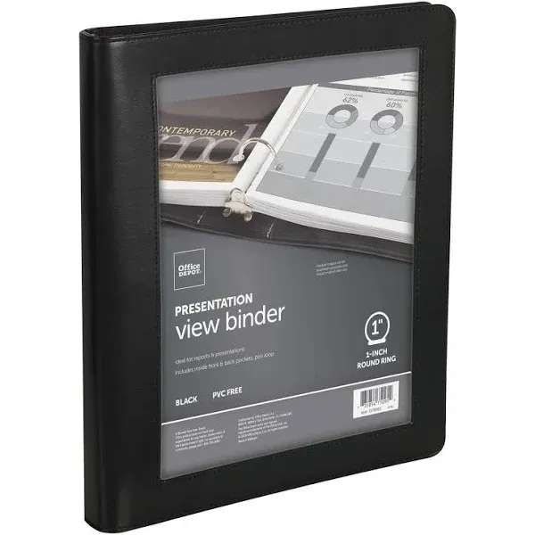 Office Depot Premium Leatherette Presentation View Binder