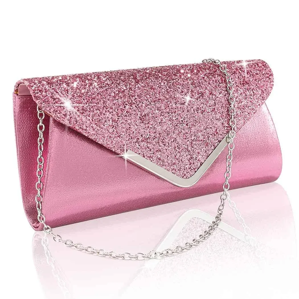 Yokawe Clutch Purses for Women Sequin Evening Bag Glitter Envelope Handbags for Party Wedding Prom Formal