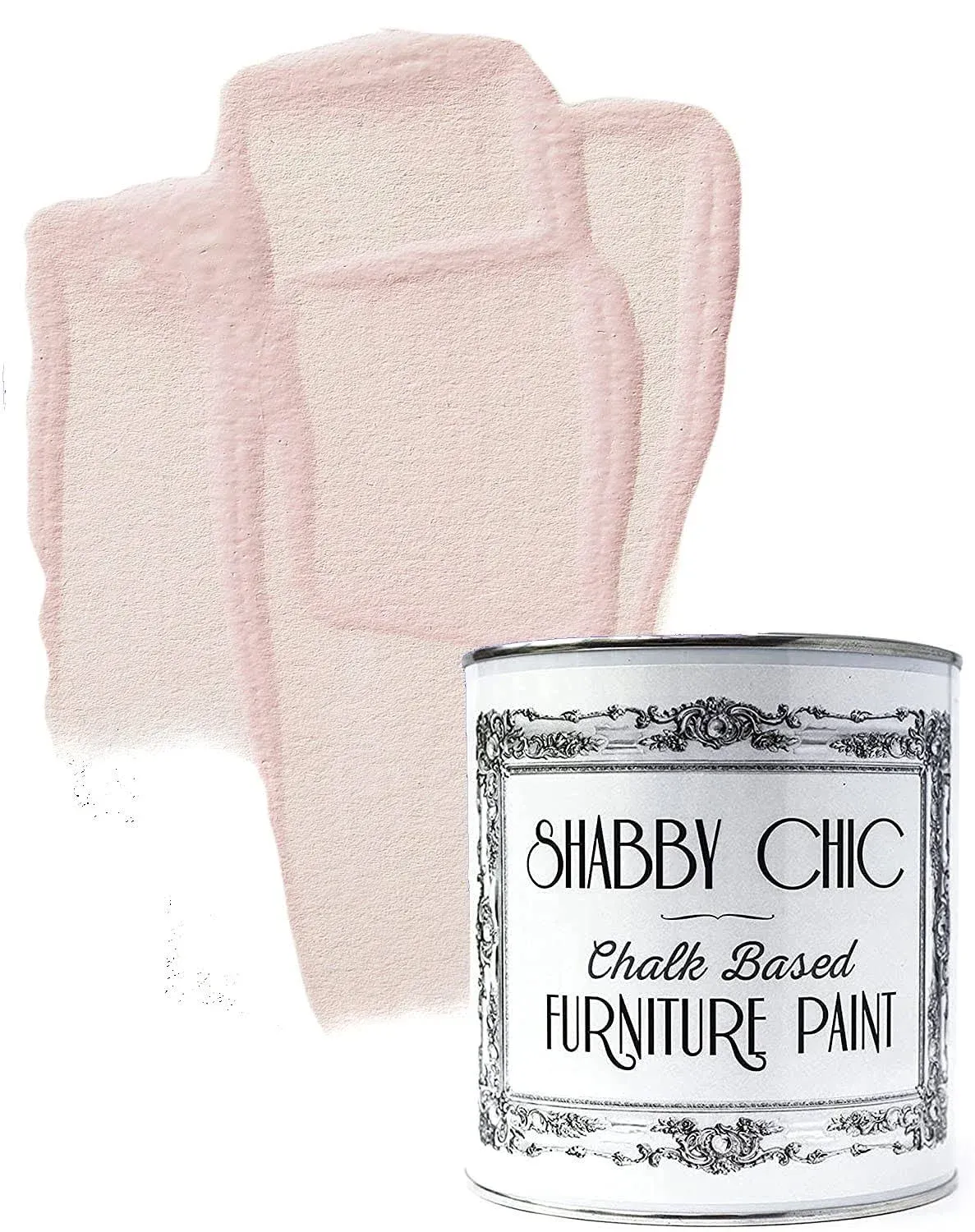 Shabby Chic Chalked Furniture Paint: Luxurious Chalk Finish Furniture and Craft Paint for Home Decor, DIY Projects, Wood Furniture - Interior Paints with Rustic Matte Finish - Liter - Baby Pink