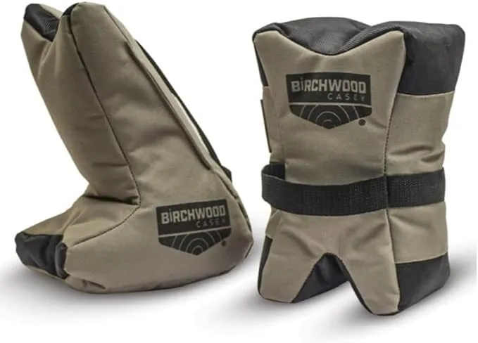 BIRCHWOOD CASEY Tactical Tac-Match Bag Set | Durable Abrasion-Resistant Nylon Front & Rear Filled Shooting Bags for Tactical Rifles