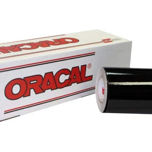 Oracal 24" x 10 ft Roll of Glossy 651 Black Vinyl for Craft Cutters and Vinyl Sign Cutters