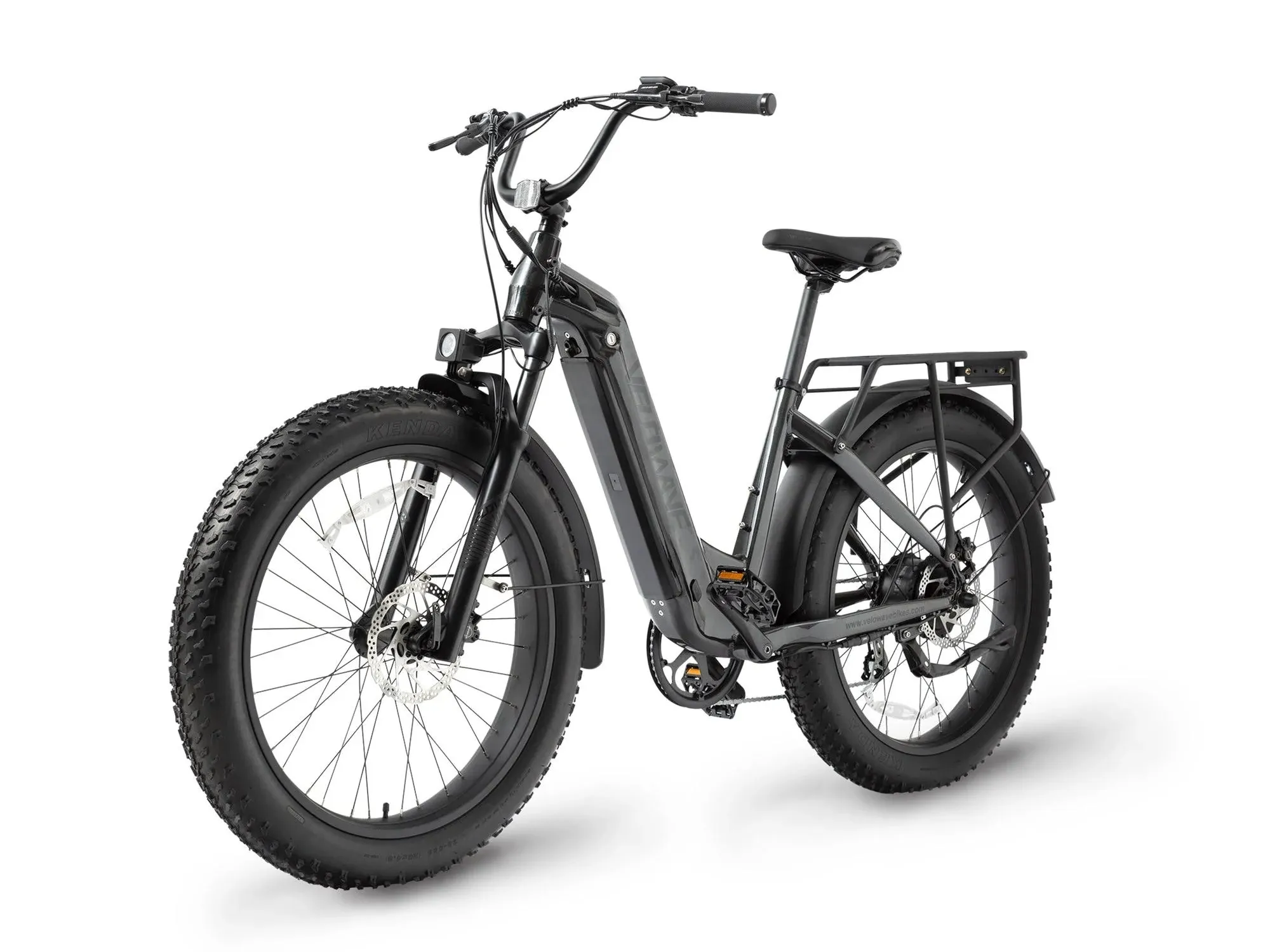 Velowave Ranger FMTB3 Fat Tire Electric Bike, Snow Beach Mountain E-Bike Silver