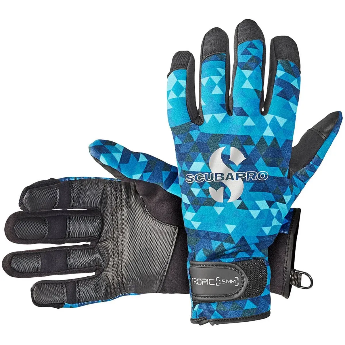 Open Box ScubaPro 1.5 mm Tropic Dive Gloves, Aegean, Size MD