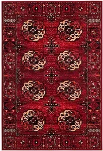 SAFAVIEH Vintage Hamadan Collection Runner Rug - 2'3" x 8', Red & Multi, Oriental Traditional Persian Design, Non-Shedding & Easy Care, Ideal for High Traffic Areas in Living Room, Bedroom (VTH212A)