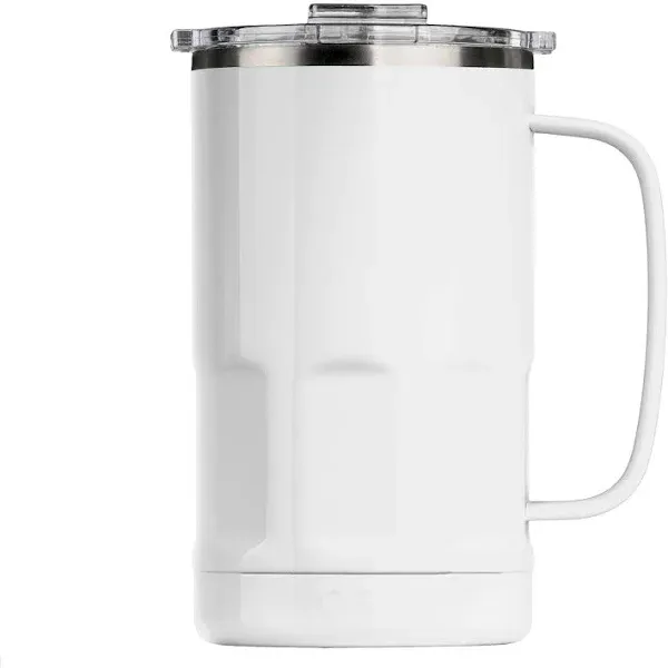 ORCA 28 oz. Metal Insulated Beer Stein Drink Mug Tumbler with Handle and Lid; Keeps Drinks Ice Cold - Pearl Gloss