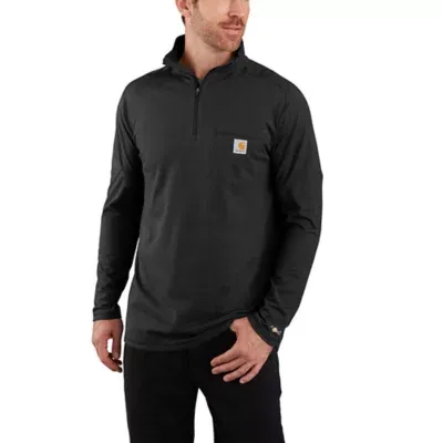 Carhartt Men's Force Relaxed Fit Midweight Long Sleeve Quarter Zip T Shirt