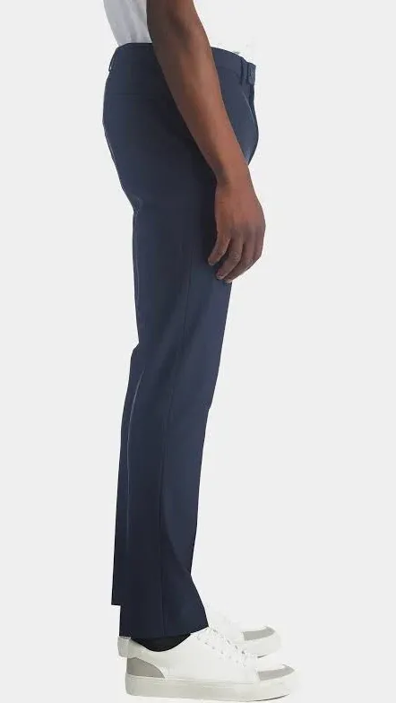 $135 DKNY Men&#039;s Blue Solid Modern-Fit Stretch Trousers Dress Pants Size 30W 32L