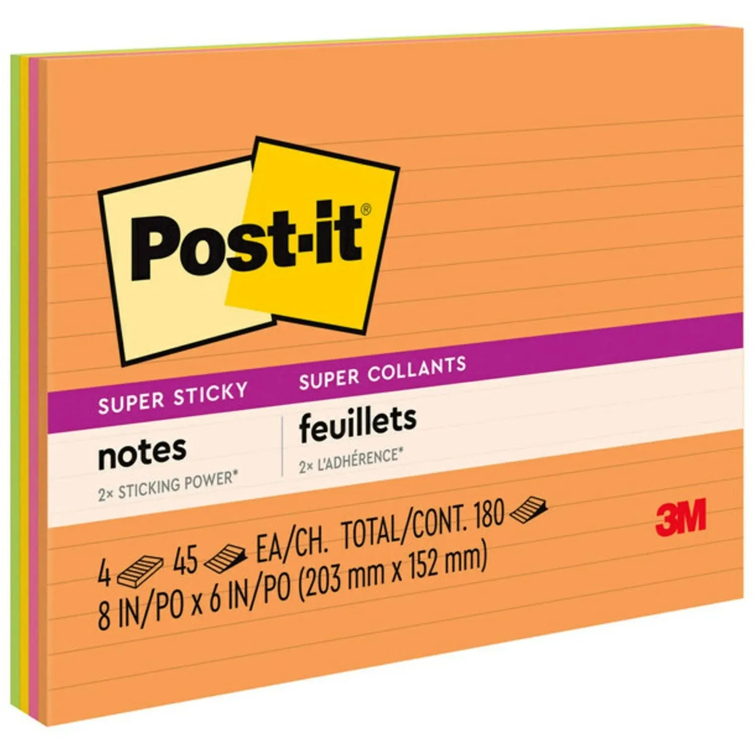 Post-it Super Sticky Lined Meeting Notes Pads