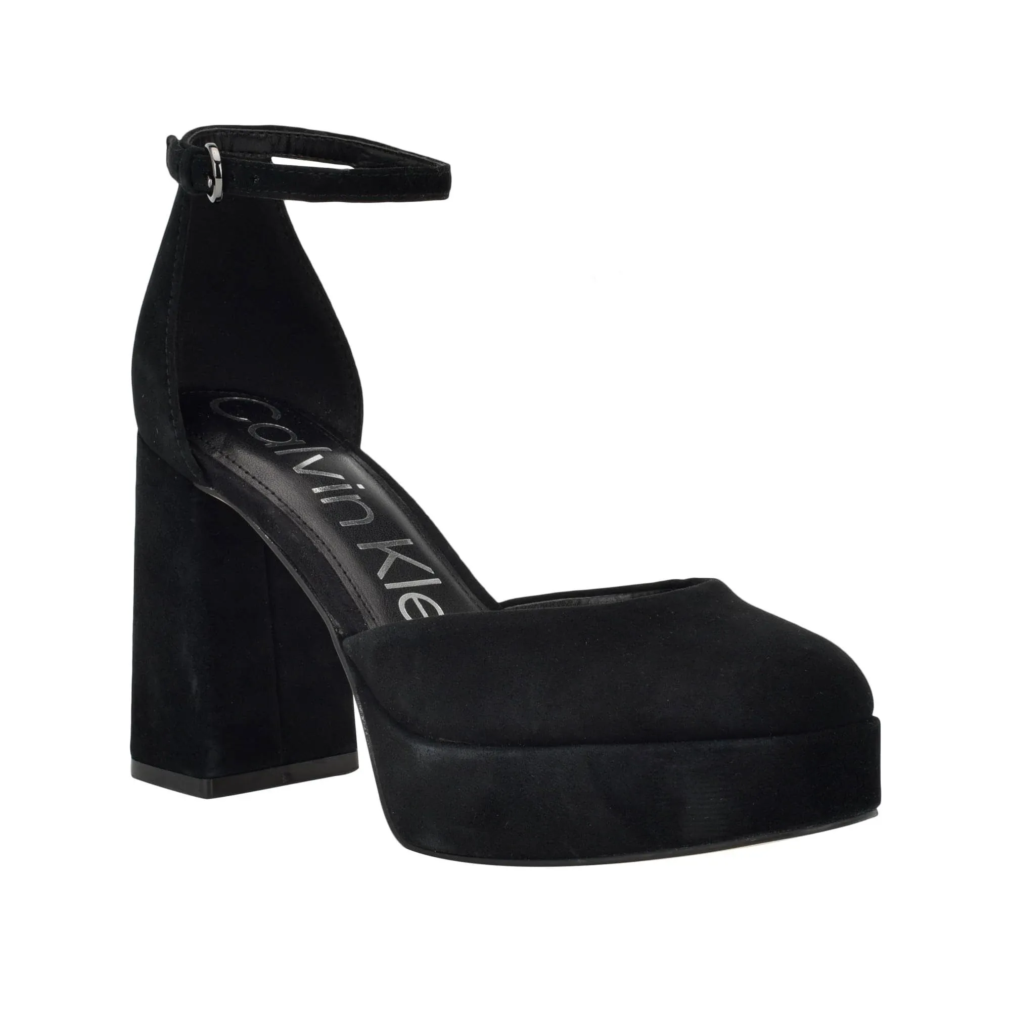 Calvin Klein Sabin Platform Pump in Black at Nordstrom, Size 10