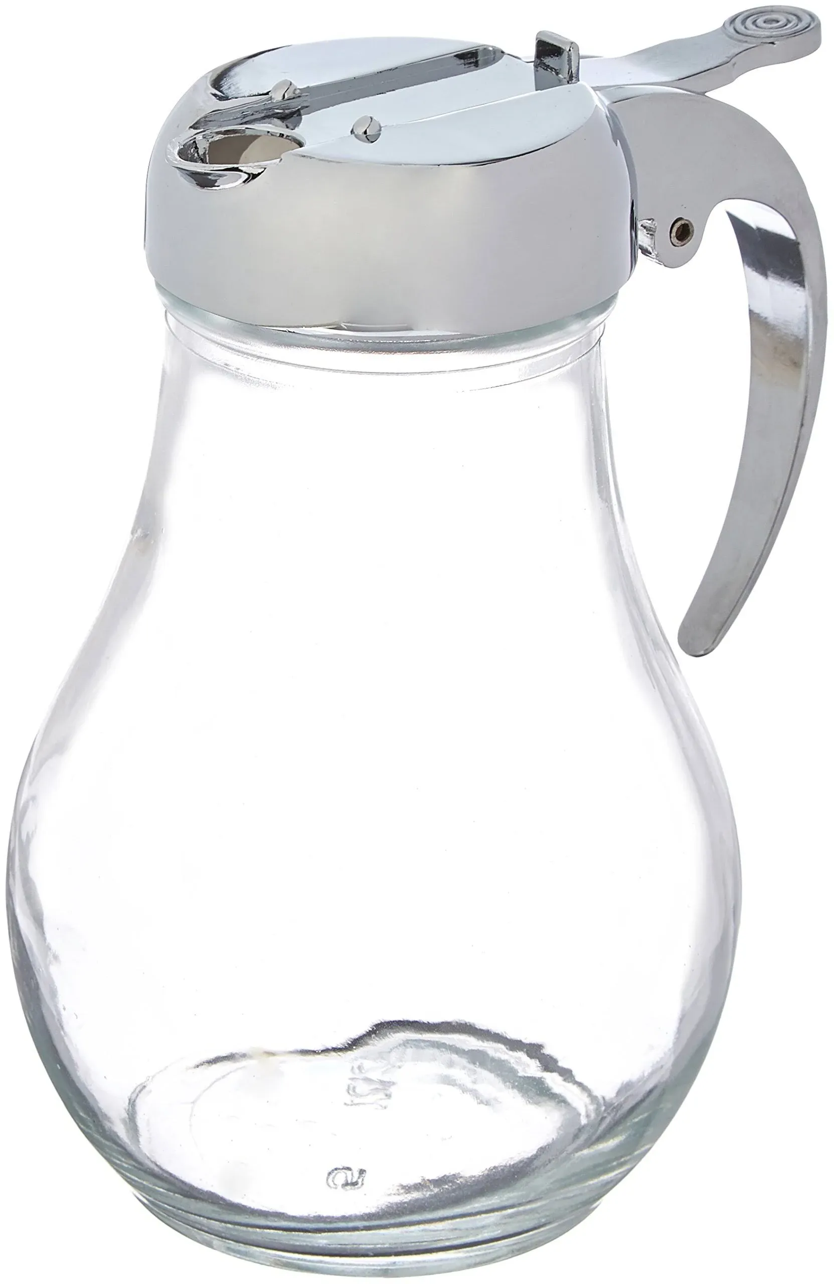 Norpro 746 Syrup Dispenser Silver/Clear Glass/Steel 12 oz Chrome