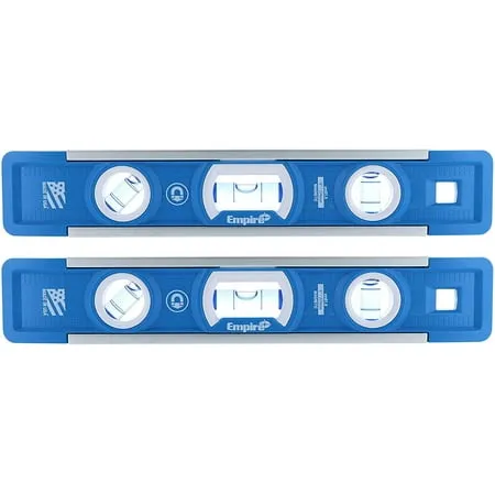 Empire EM81.9 True Blue 9-Inch Heavy-duty Magnetic Aluminum Torpedo Level Twin Pack