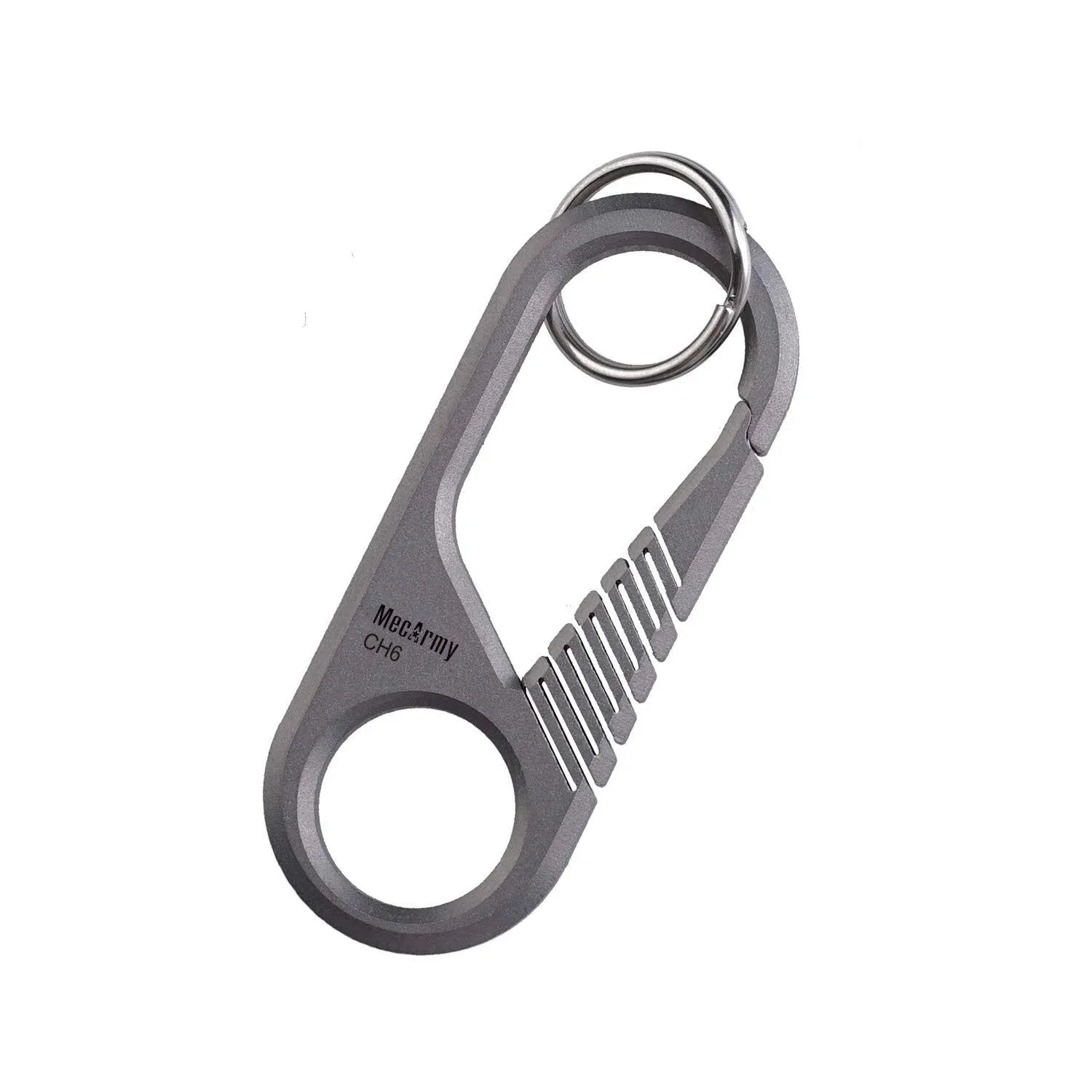 MecArmy CH6 Titanium Carabiner Keychain, Small Carabiner Clip, Quick Release Key ...