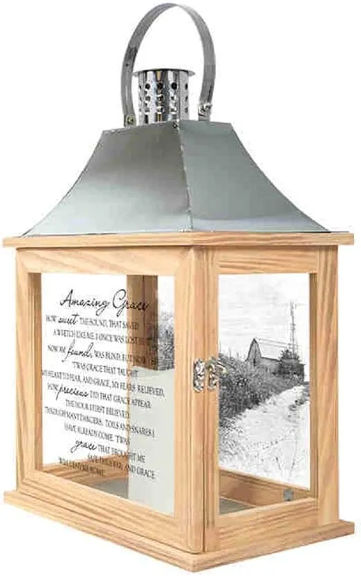 Carson Amazing Grace Memorial Lantern Home Decor