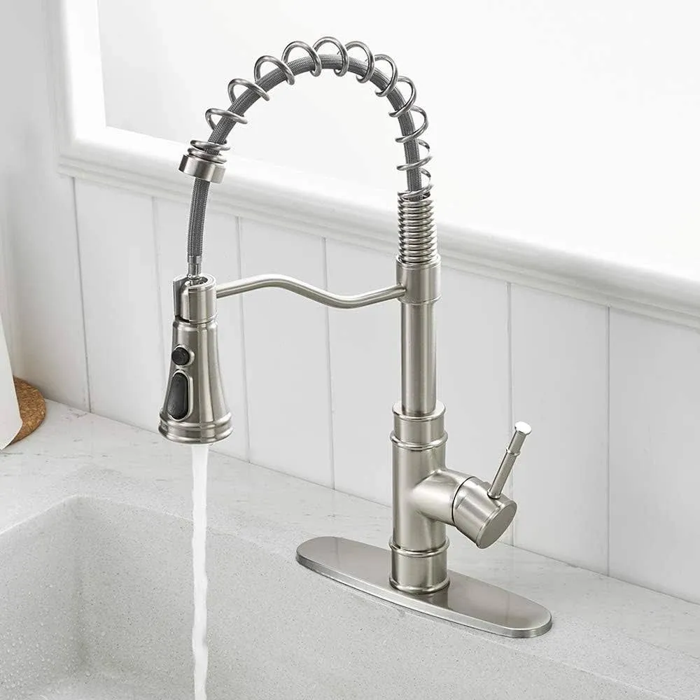 OWOFAN Kitchen Sink Faucets with Pull Down Sprayer