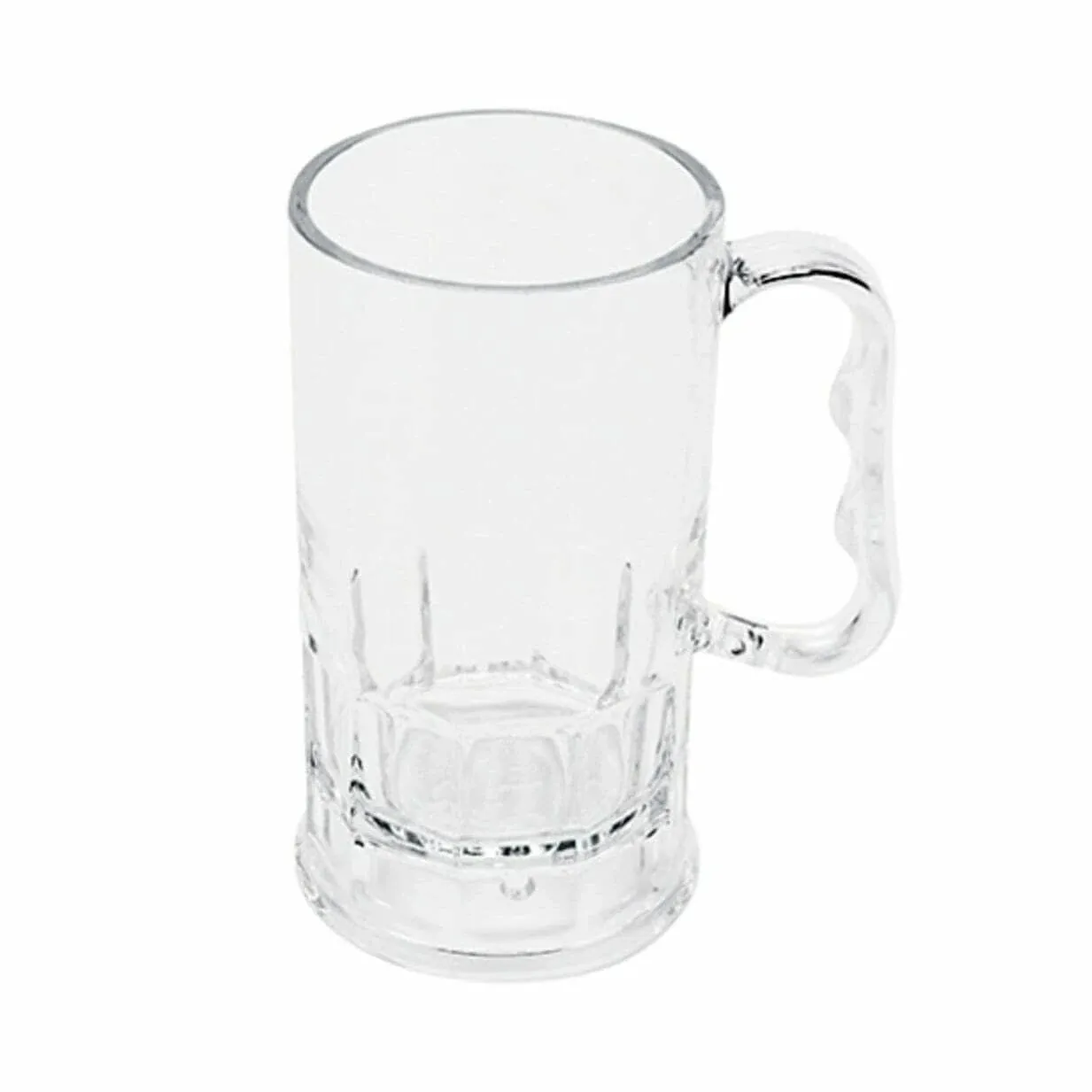 G.E.T. 00082-1-SAN-CL Shatter-Resistant Plastic Beer Mug / Stein, 10 Ounce, BPA Free (Set of 12)