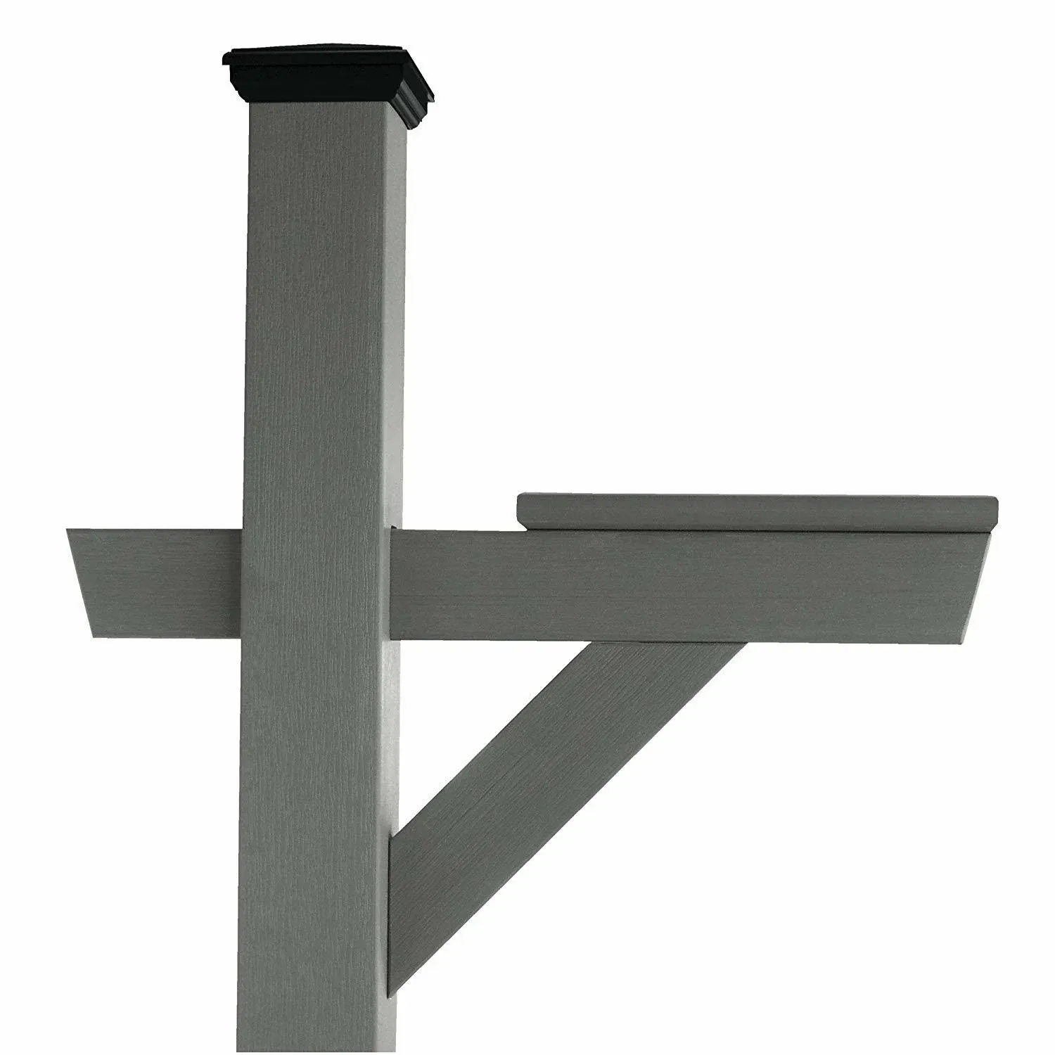 highwood The Lawn and Garden Collection Coastal Teak Mailbox Post Stainless Steel in Gray | AD-MLBX1-CGE