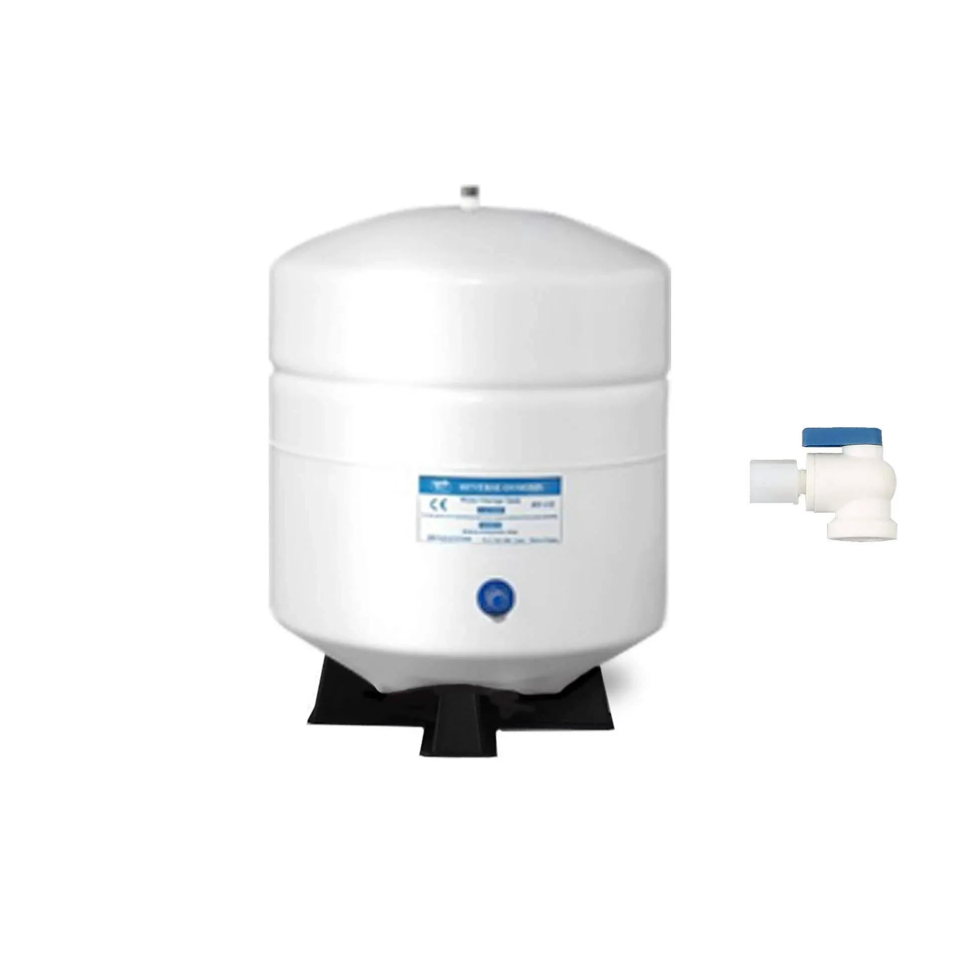 Max Water Heavy Duty 4.4 Gallon @100 PSI Pressurized RO (Reverse Osmosis) Water Storage Tank, PA-E RO-132 + Valve