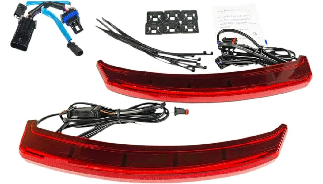 Custom Dynamics CD-INDBAG-SWP-R - Saddle Bag Lights - Red Lens