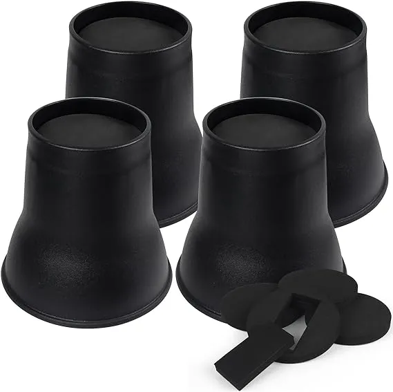 DEDU Bed Risers 6 Inch Heavy Duty 4 Pack, Furniture Risers with Caster Pads