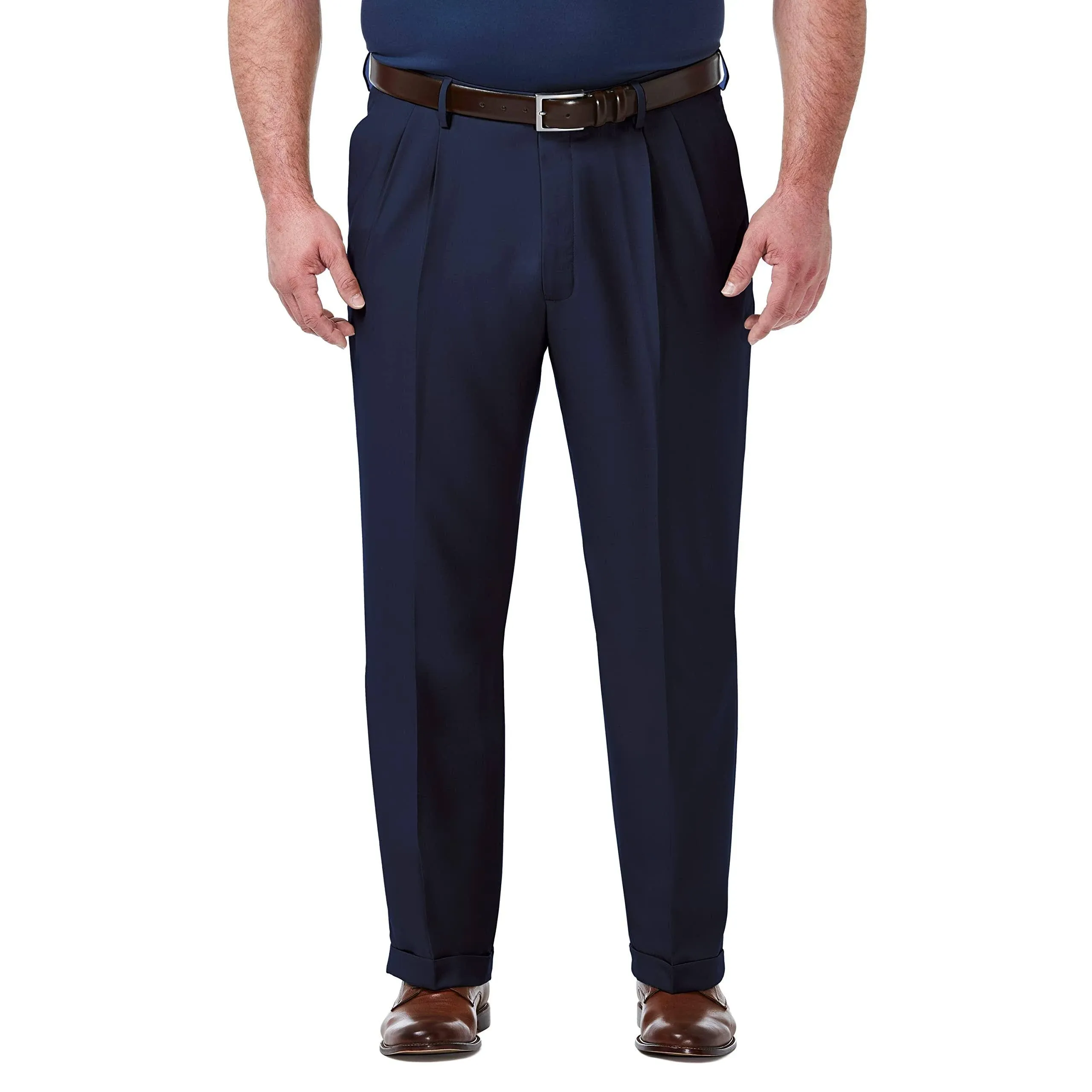 Haggar Men's Premium Classic Fit Pleat Front Pant