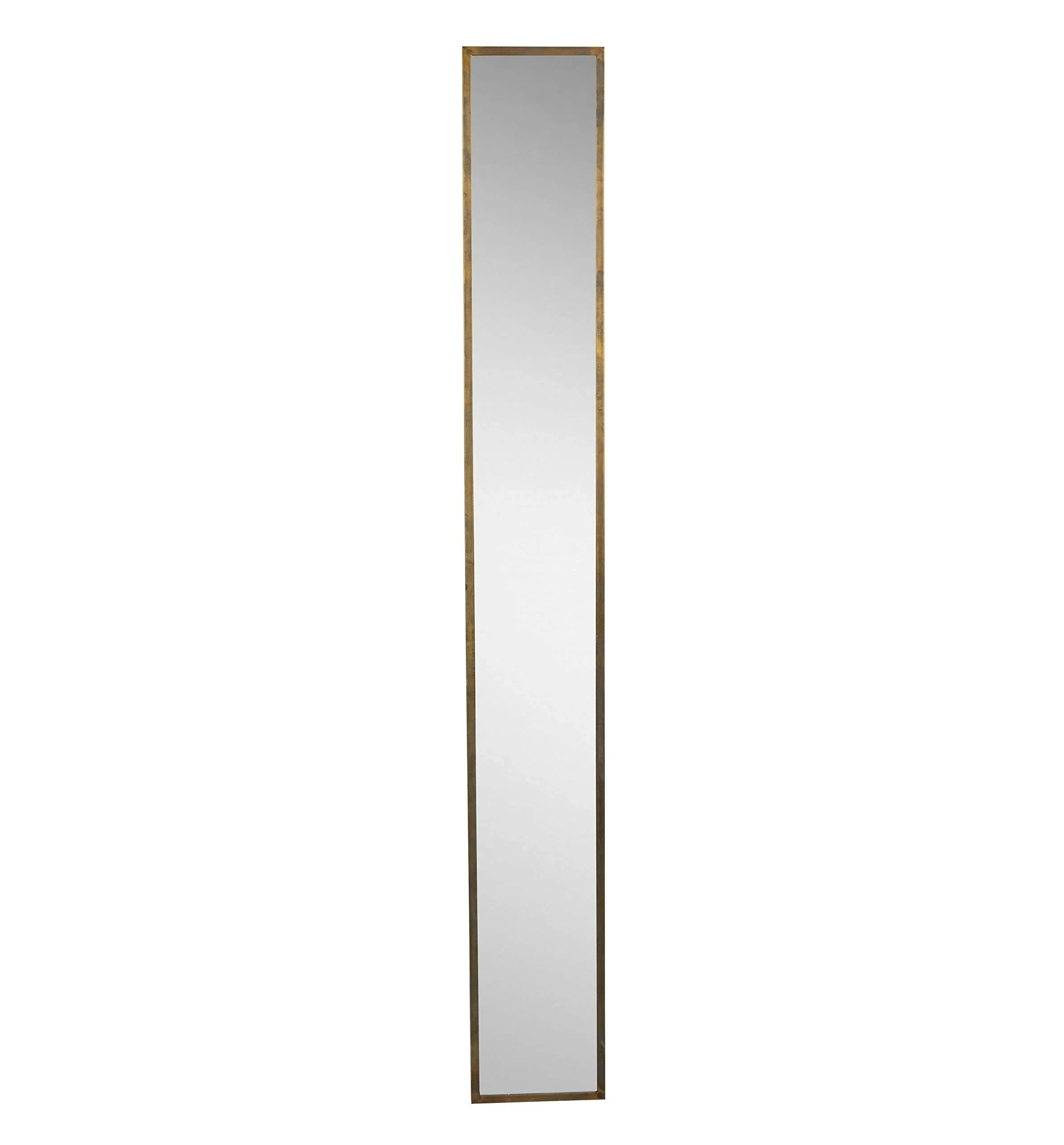 Rustic 60 in Tall Thin Decorative Metal Frame Accent Wall Mirror 8in Slim Narrow