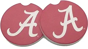 Magnolia Lane University of Alabama Logo Car Coaster Set, Set of 2 Coasters