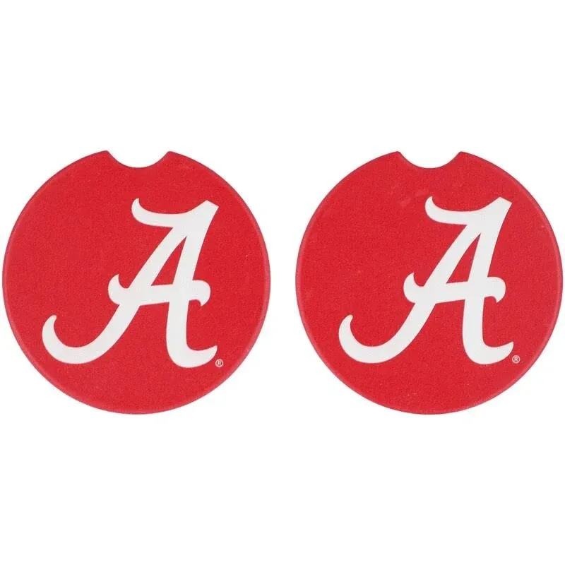 Magnolia Lane University of Alabama Logo Car Coaster Set, Set of 2 Coasters