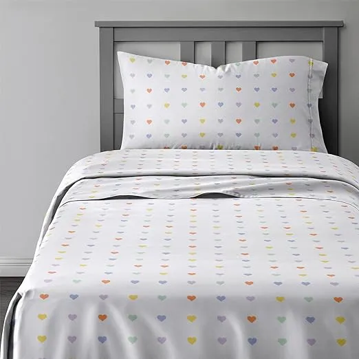 CGK Linens Kids 4 Piece Microfiber Sheet Set - Queen - Multicolor Polka Dots