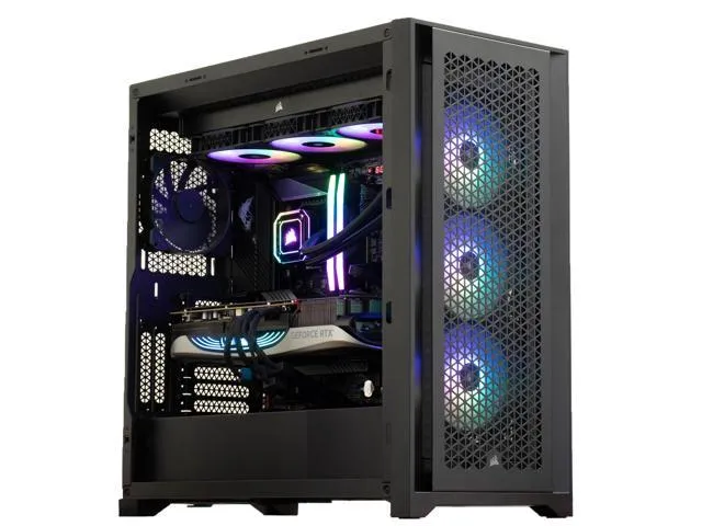 Yuxa Warrior Desktop Gaming PC - Intel Core i7-13700KF, RTX 4070 Ti, 32 GB DDR5 RAM, 2 TB NVMe, AIO Liquid Cooler, Windows 11