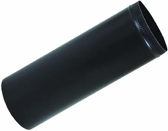 UNITED STATES HDW BM0112 7" x 24" Stove Pipe, Black