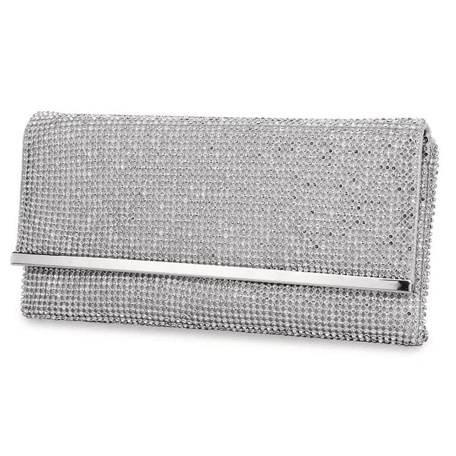 Evening Clutch Bag for Women Prom Party Wedding Purse Sparkly Crystal Rhinestones Ladies Handbag