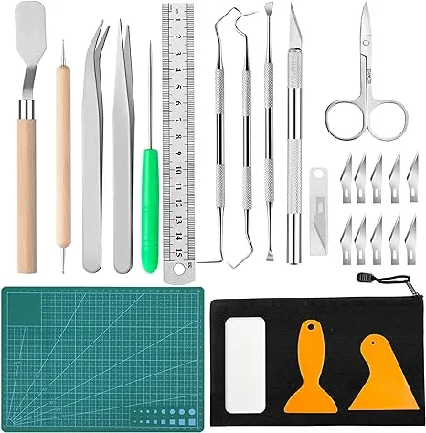 Craft Tools Set Weeding Tools Kit for Vinyl, Craft Vinyl Tools Kit for Weeding Vinyl, Silhouettes, DIY Art Work Cutting, Hobby, Scrapbook, Cameos,