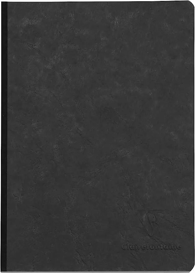 Clairefontaine 'Age Bag' Clothbound Notebook, A5, Lined, 192 Pages - Black