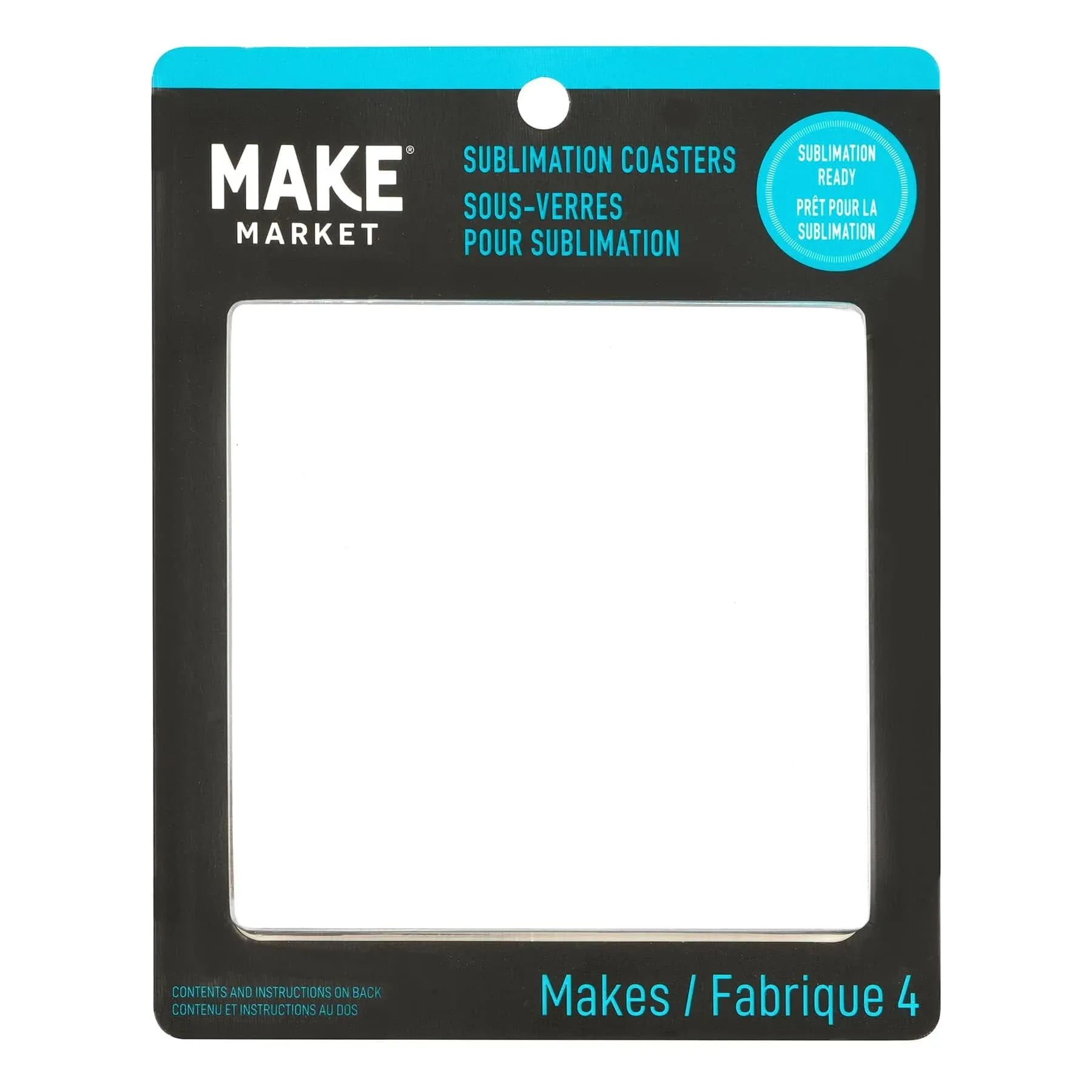 12 Packs: 4 ct. (48 total) 3.7" Square Sublimation Coasters by Make Market®