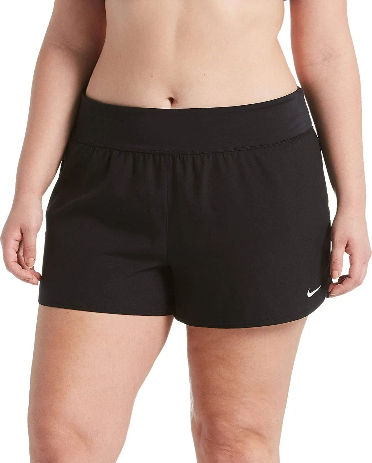 Women's Nike Solid Boardshort Swim Bottoms, Size: XXL, Black